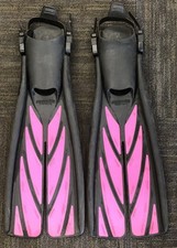 Atomic Aquatics Nature's Wing Split Fins Size M Scuba Snorkel - Pink Black