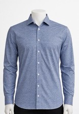 Luchiano Visconti Black Men  s Large Performance Stretch Button Long Sleeve Shirt