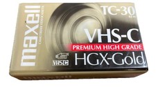 Maxell HGX-Gold TC-30 VHS-C Camcorder Tape 30 Min New Sealed Made in Japan