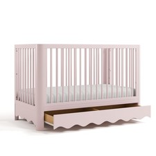 Storkcraft Casablanca Convertible Crib with Drawer and Toddler Guardrail Blus...
