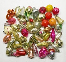Set 50 pcs Soviet Vintage glass Christmas tree Ornament - USSR decoration  1011