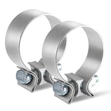 2pcs 2.5 Inch Exhaust Clamp Narrow Band Muffler Clamp 304 Stainless