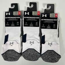 Under Armour UA Performance Golf Cushion No Show Socks 6 Pair Men s 8-12 NEW