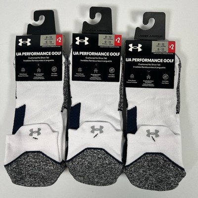 Under Armour UA Performance Golf Cushion No Show Socks (6 Pair) Men s 8-12 NEW