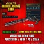 Borderlands 4✨ MODDED LEVEL ONE 419M DPS HELLWALKER SHOTGUN BL4 ✅PC-PS-XBOX✨