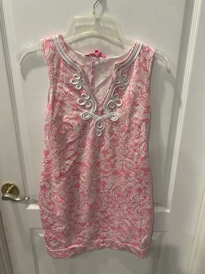 Lilly Pulitzer Harper Shift Dress Stretchy Floral Coastal Resort Wear Preppy M