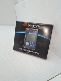Sega Dreamcast Clear Blue VMU OEM Visual Memory Unit TESTED WORKS PERFECT #J34
