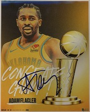 Adam Flagler Autographed/Signed 8x10 Championship Photo! OKC Thunder Baylor!