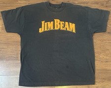 Vintage Jim Beam Shirt Mens XXL Black Single Stitch Liquor Drinking 90s USA Made