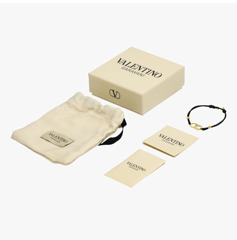 Valentino Gara V Logo Cotton Bracelet 150656737 thumbnail 6