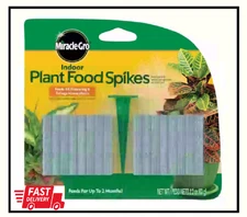 Miracle-Gro Indoor Plant Food 48-Spikes Fertilizer Spikes 2.2Ounce FREE SHIPPING