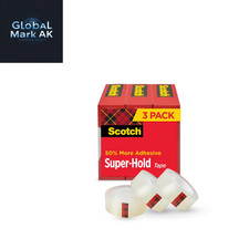 Scotch Super Hold Tape, Clear, 3/4 in x 800 in per Roll, 3 Rolls