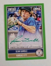 SEAN GAMBLE 2026 Onyx Vintage Greeb AUTO ON-CARD #'d 34/50 Royals