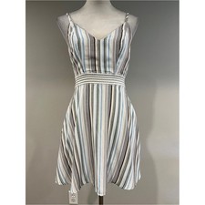 Striped Spaghetti Strap mini fit & flare Sundress size extra small