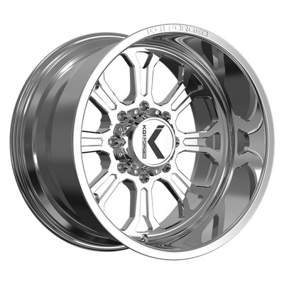 22x14 KG1 KT060 Checkmate Polished FORGED Wheels 8x180 (-76mm) Set of 4