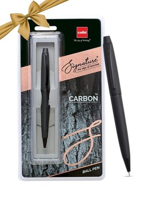 Cello Signature Carbon Kugelschreiber I Elegante Mattschwarze Oberfläche I 2e...