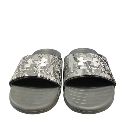 Under Armour Ansa Graphic Slide Sandals Mens US 10 Gray Camo 