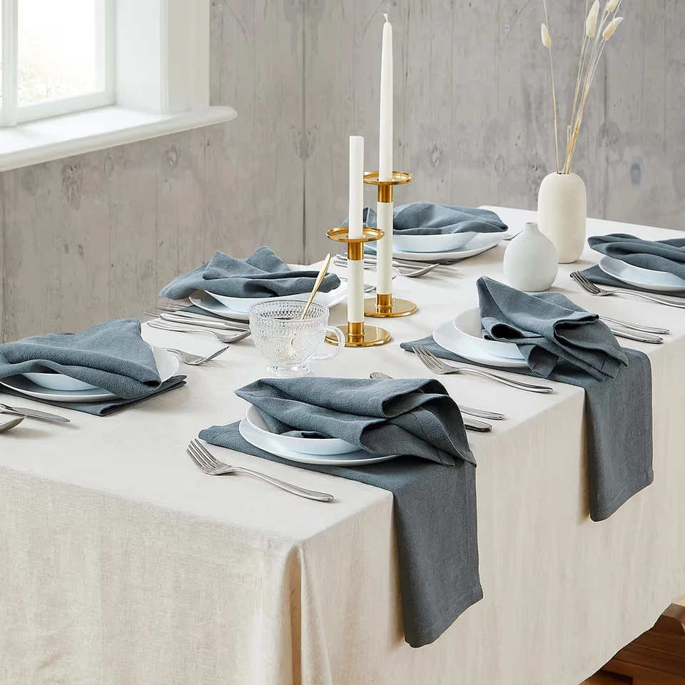 6er Set Stoffservietten Mundservietten Serviette Baumwolle 40x40, 45x45 cm - Bild 3 von 4