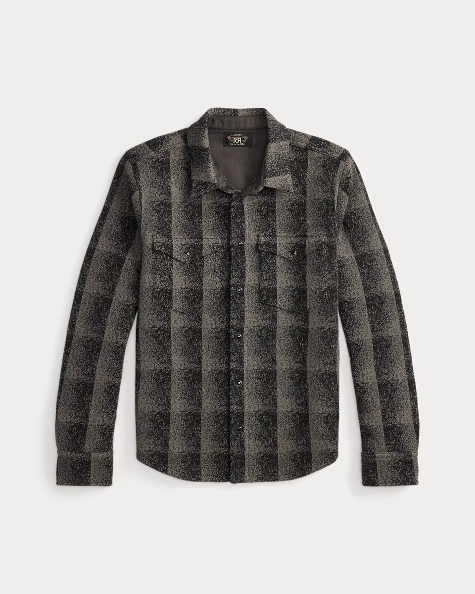 90s RRL wool×cashmere knit shirt BLK 三ツ星 RRL Cashmere Sweaters for Men for sale - eBay