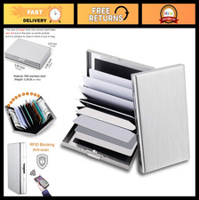 RFID Blocking Credit Card Holder Wallet, Metal Business Card Case for Men & Wome