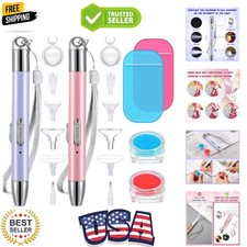 2 Pcs Diamond Painting Art Drill Pen with Light Diamond Painting Accessories ...