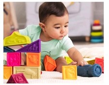 B. toys   Alphabet Learning Blocks for Babies  Toddlers   26 Soft Squeezable...