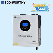 ECO-WORTHY 5KW Solar Inverter 48V DC-120V/220V AC Split Phase Off-Grid