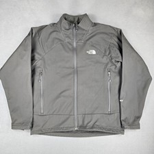 The North Face Apex Jacket Mens Large Gray Softshell Full Zip Hiking Outdoor