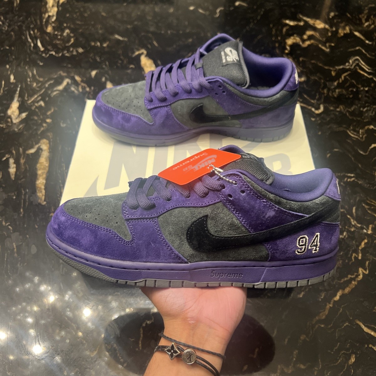 Supreme X Nike Sb Dunk Low Purple Nike SB Dunk Low Supreme 94 Ink