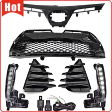 6PCS Front Upper Lower Grille LED Fog Lights For 2017-2019 Toyota Corolla SE XSE