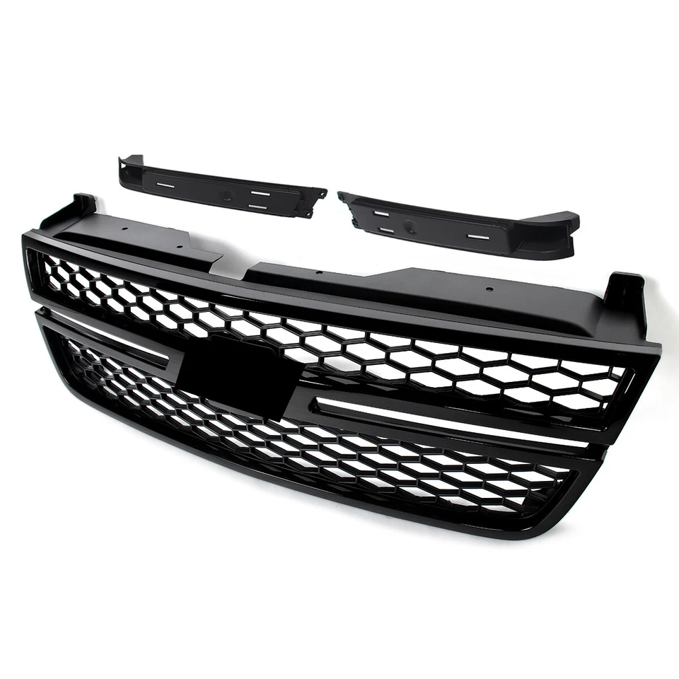 Honeycomb Grille Gloss Black Grill For 2003-2007 Chevrolet Silverado 1500 2500 - Imagem 2 de 4