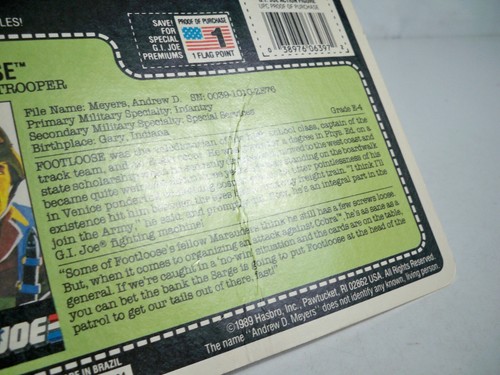 K23i05771 FOOTLOOSE SLAUGHTERS MERODEADORES SIN USAR COMO NUEVO EN TARJETA SELLADA GI JOE 1988 - Imagen 12 de 14