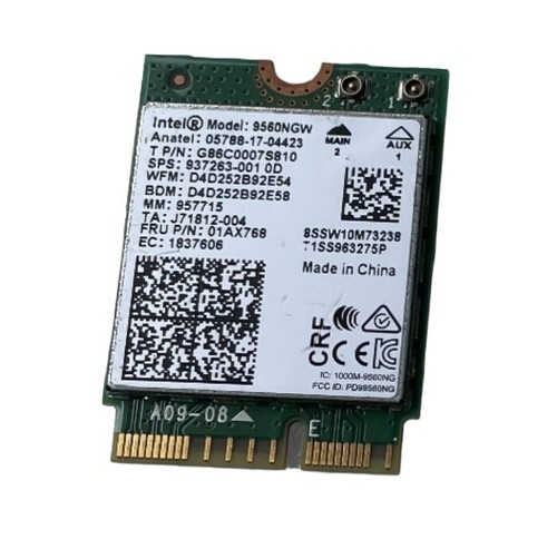 Intel Dual Band AC-9560 9560NGW NGFF 1.73Gbps BT5.0 M.2 Card Wireless Wifi *HOT - 第 1/2 張圖片