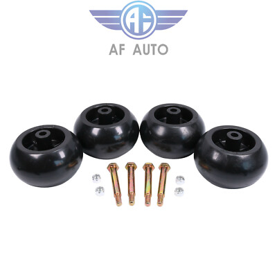 EPR Distribution 4-Pack Mower Deck Wheels With Bolts – Fits Cub Cadet RZT50, RZT54, LT1050, 753-04856A