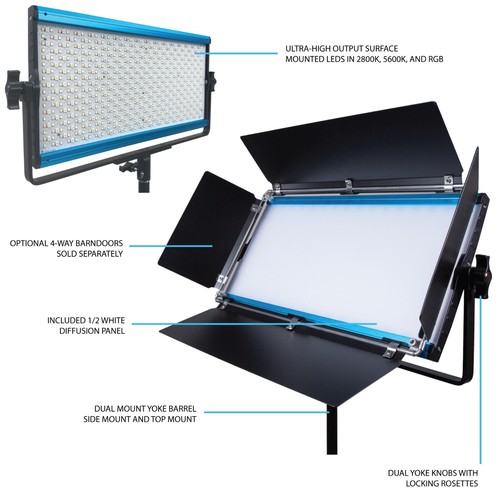 Dracast LED1000 X Series RGB and Bi-Color LED 3 Light Kit with Travel Case - Picture 4 of 9