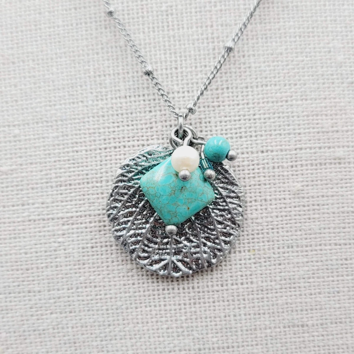 Lia sophia blue stone necklace sale