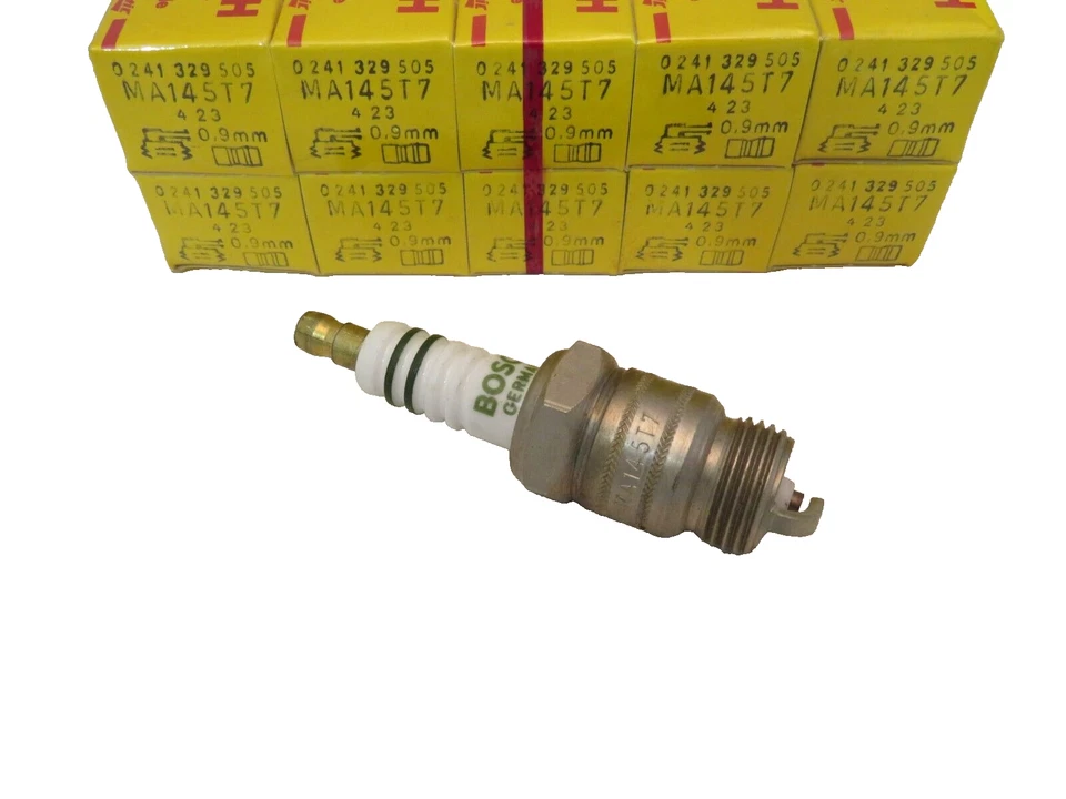 MA145T7 全新 BOSCH 火花塞 x10 适合福特林肯 Mercury V8 D8B D8BC 全新无标签 — 第 2/4 张图片