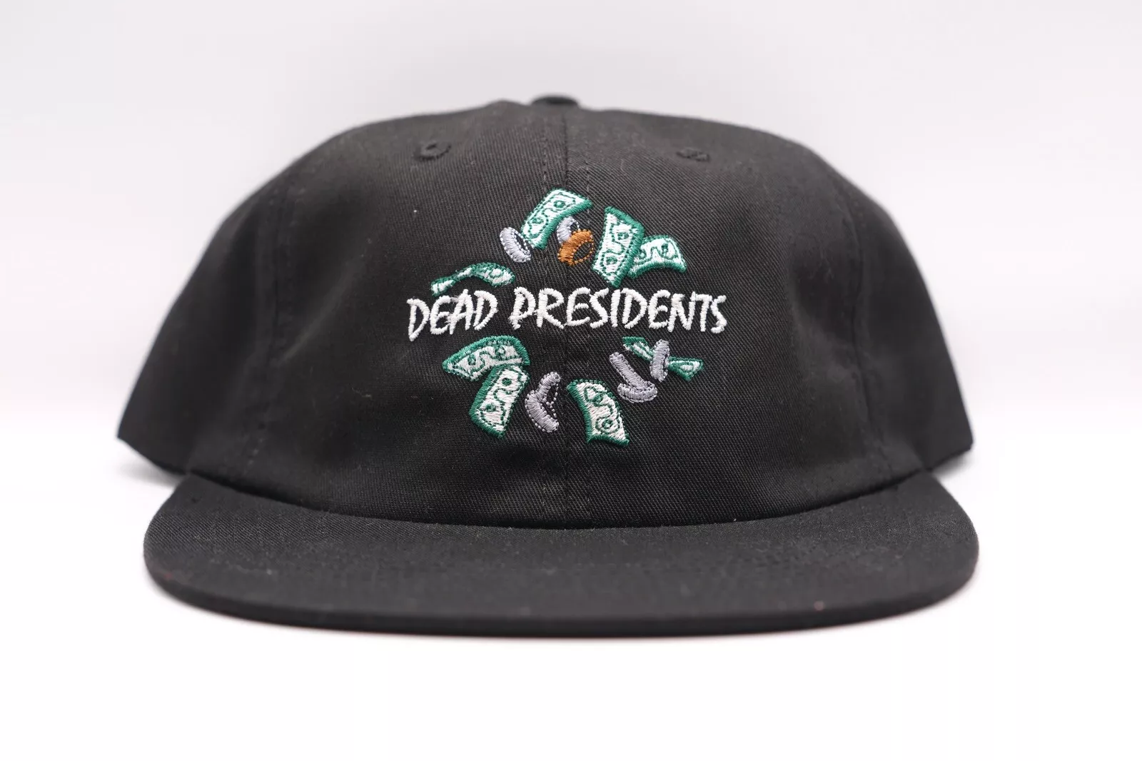 SUPREME FW18 DEAD PRESIDENTS 6 PANNEAUX BOÎTE À CHAPEAU NOIR LOGO DU K ALLSTAR