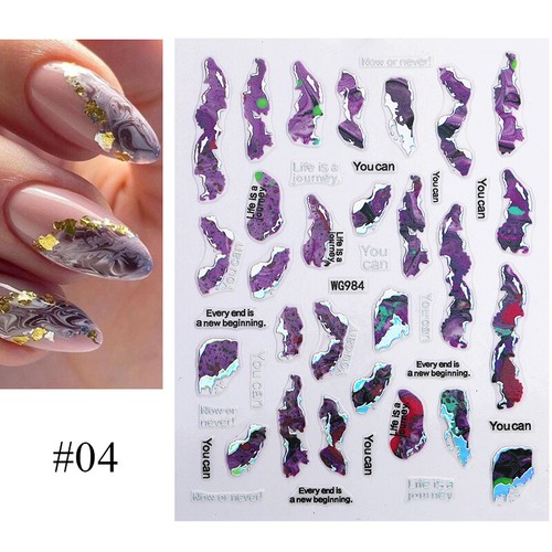 Deslizadores para arte en uñas 3D/5D pegatinas para uñas decoración calcomanías hágalo usted mismo manicura oro plata - Imagen 42 de 75