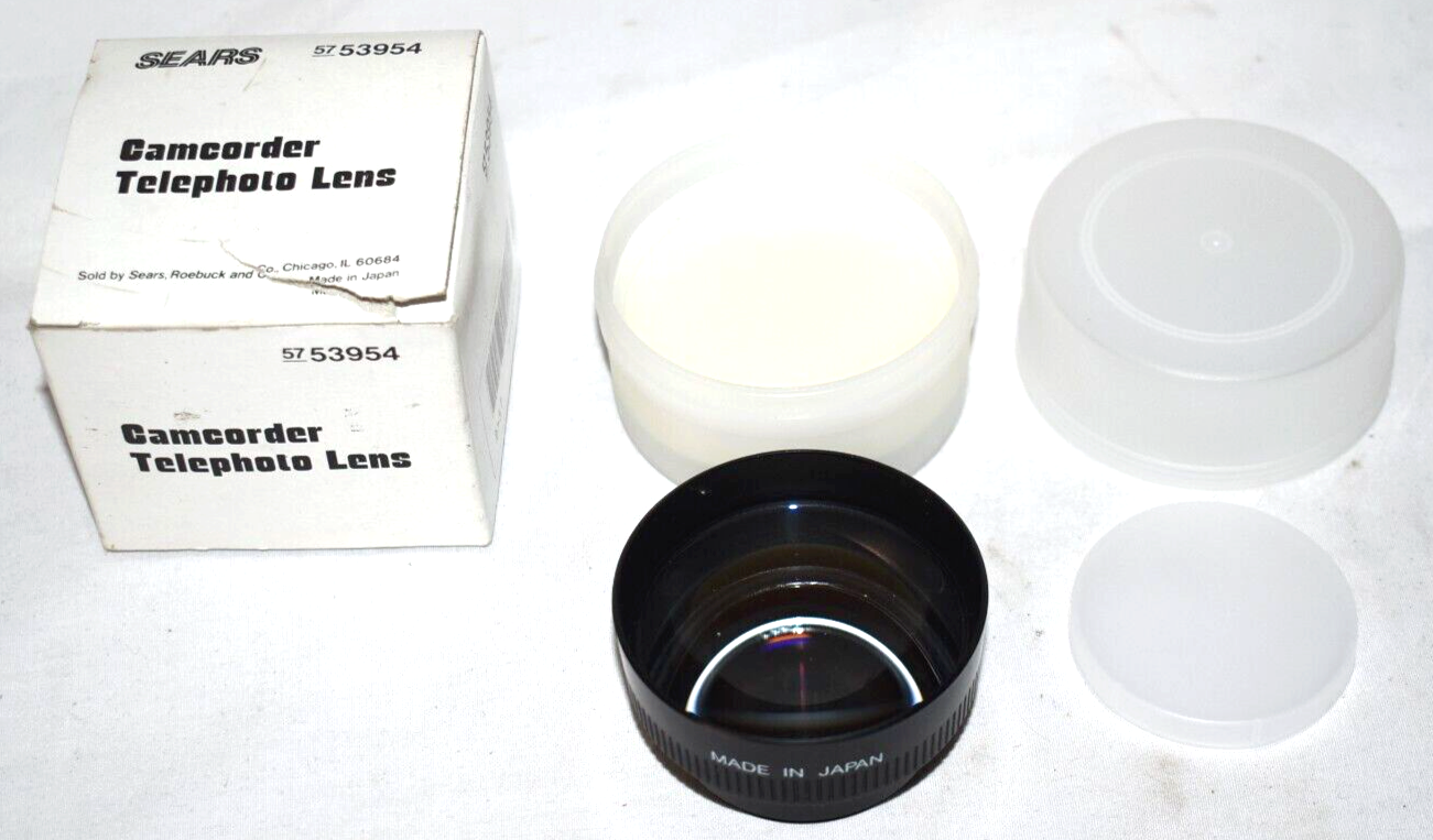 Sears Camcorder Telephoto Lens Model No. 57-53954 = Excellent Condition! (D-8)-image