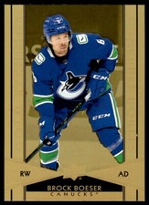 2021-22 Upper Deck Tim Hortons Gold Etchings Brock Boeser #G-9 R89
