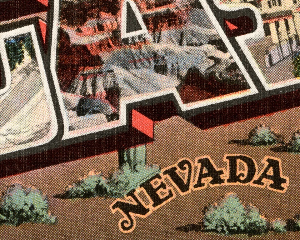 LAS VEGAS Large Letter POSTER! (up to 24" x 36") - Postcard - Southwest - Nevada - Image 4 of 4