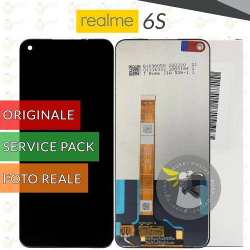 DISPLAY ORIGINALE REALME 6S RMX2002 SERVICE PACK LCD TOUCH SCREEN SCHERMO VETRO - Afbeelding 1 van 2