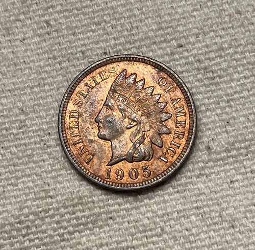 1905 Indian Head Cent 1c Choice/GEM BU Red Brown Beautiful Colors