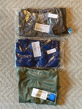 Layer 8 Qwick-Dry Mens MEDIUM 3 colors Performance Wicking S/S Pullover.  NWT