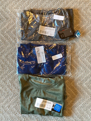 Layer 8 Qwick-Dry Mens MEDIUM 3 colors Performance Wicking S/S Pullover.  NWT