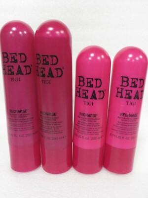 TIGI BED HEAD RECHARGE SHAMPOO 8.45 OZ/ CONDITIONER 6.76 OZ  (4 Bottles)