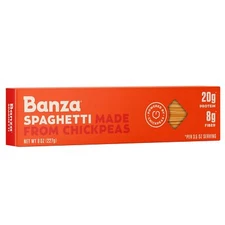 Banza Spaghetti Pasta from Chickpeas - Gluten Free High Protein and Lower Car...