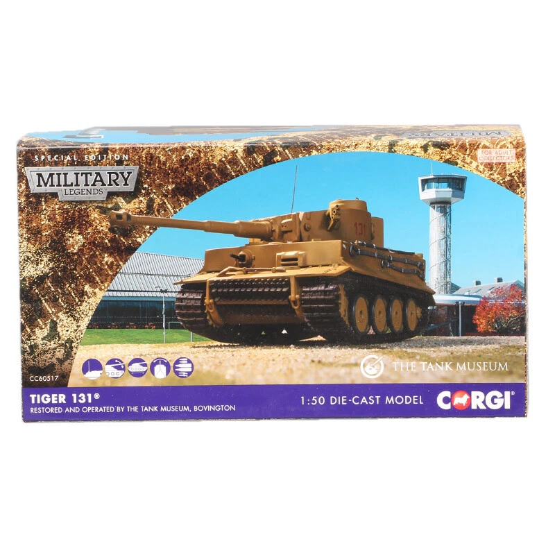 1/50 Scale Corgi WW2 TIGER 131 Tank Museum Diecast Model Military Toy C60517 - Image 3 of 4