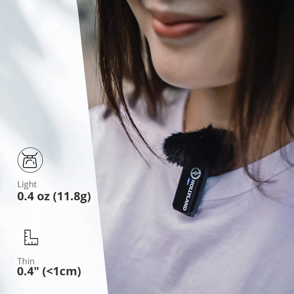 Hollyland Lark M1 Wireless Lavalier Microphone, 2.4GHz Noise Cancellation, 656ft - Image 3 of 4